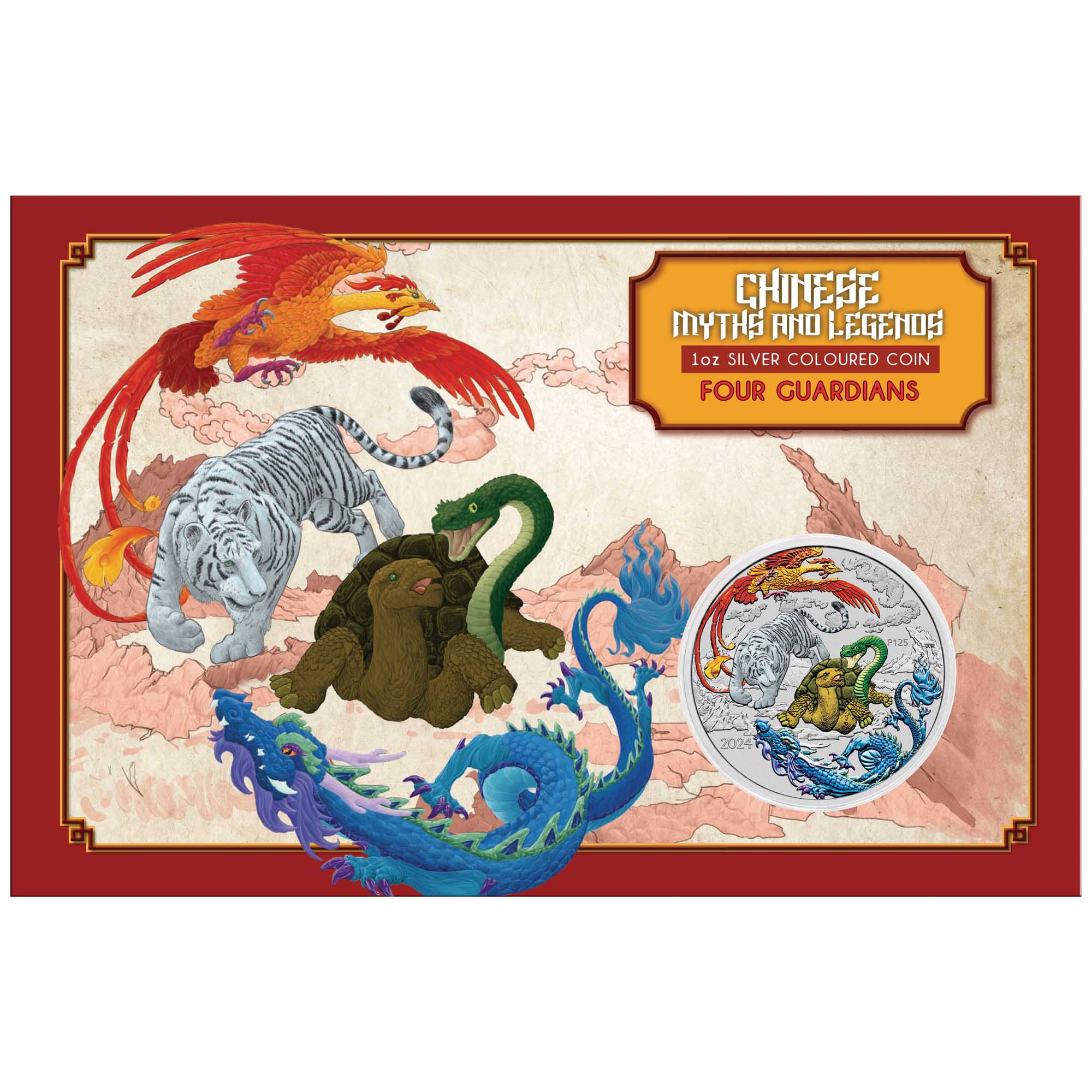 Chinese Myths and Legends Four Guardians Hong 2024 1oz