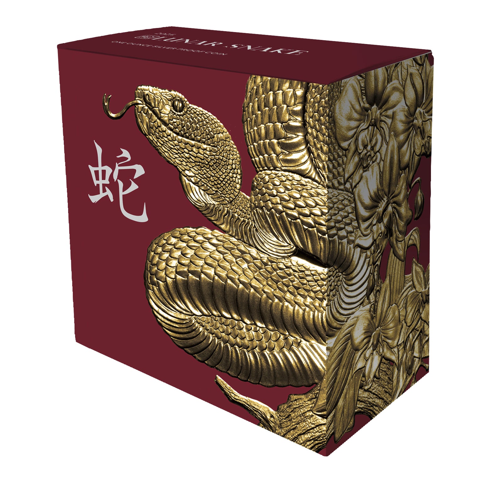 Lunar Year of the Snake 2025 $1 Gold-Plated 1oz Silver Black Proof Coin