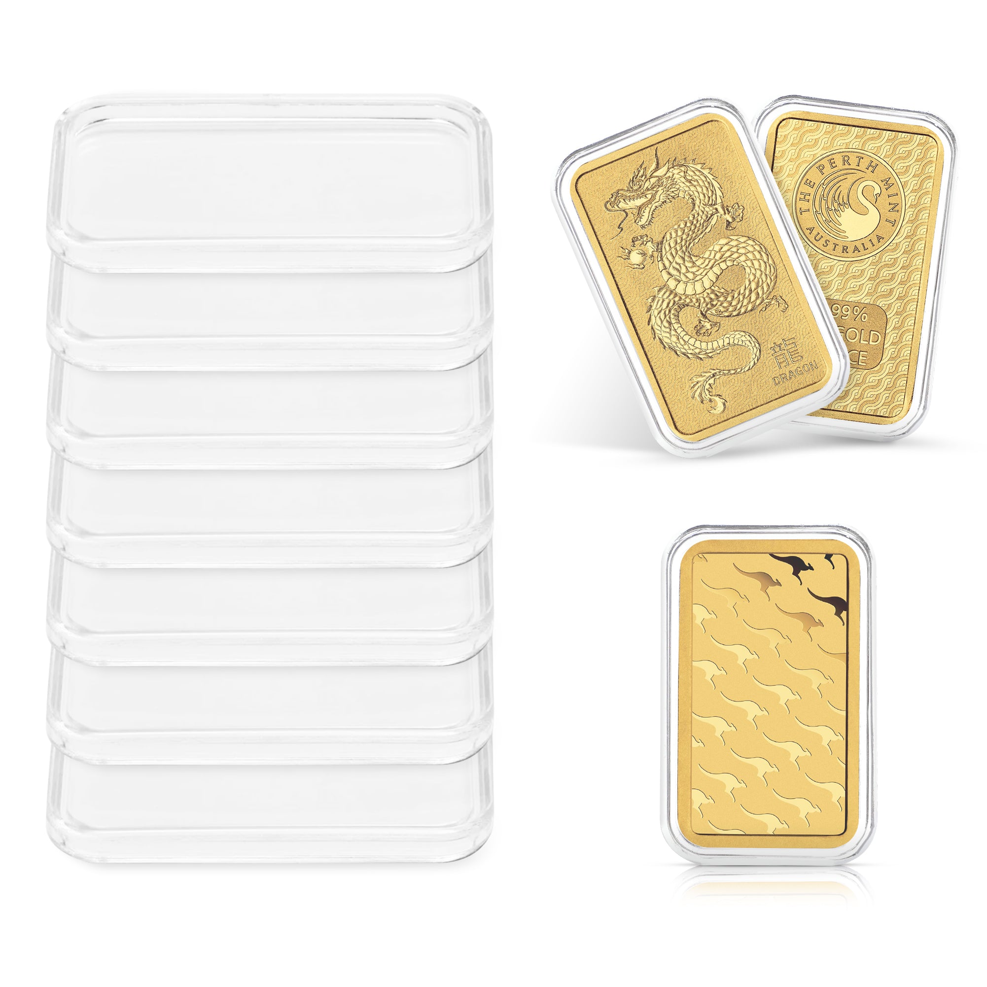 Rectangular Coin Capsules – Fits Perth Mint Rectangular Bars