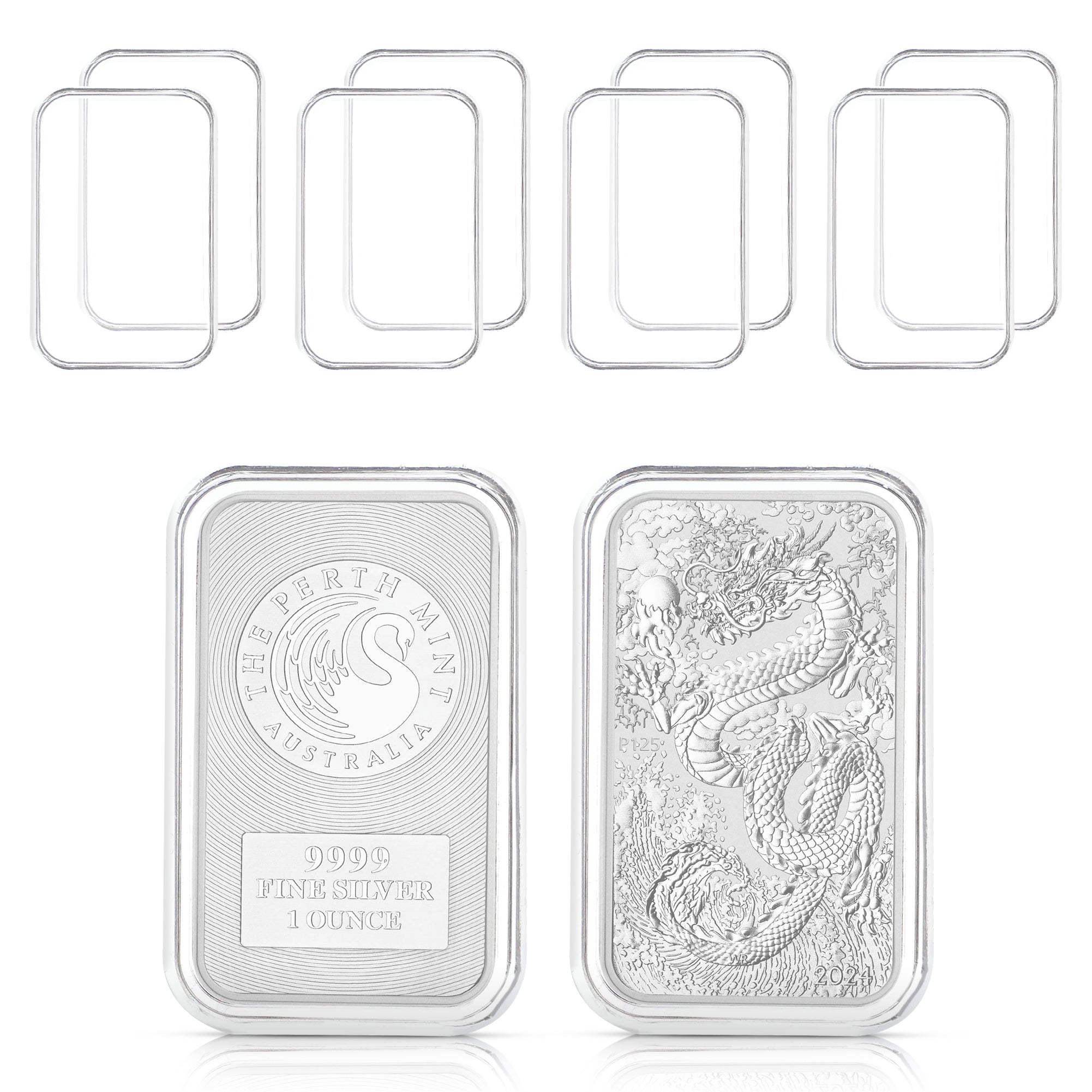 Gold Coin Rextangular Rectangular Coin Capsules – Fits Perth Mint Rectangular Bars