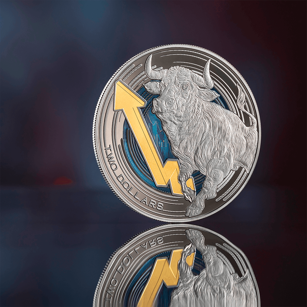 2025 1 oz Bull and Bear Markets Silver Proof-Like Coin