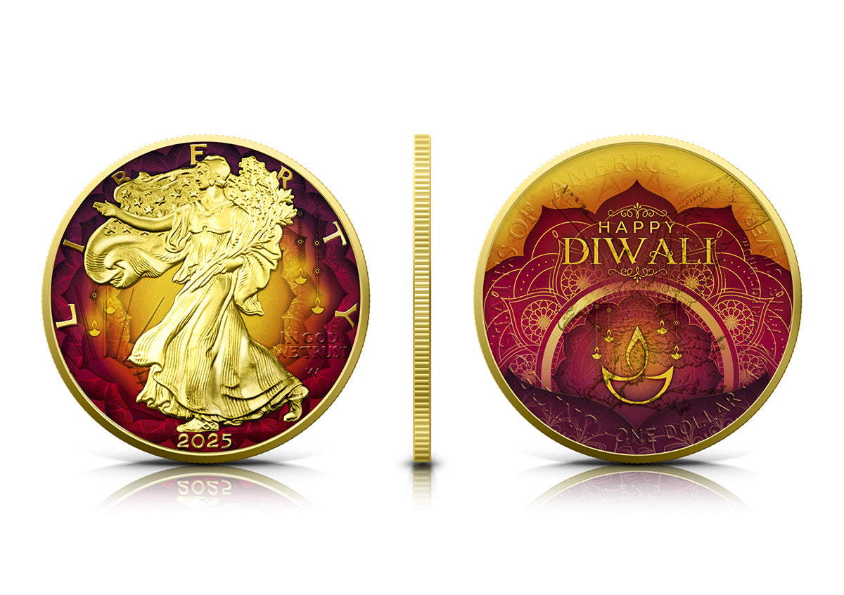American Eagle 1 oz Silver Coin – Diwali Edition 2025