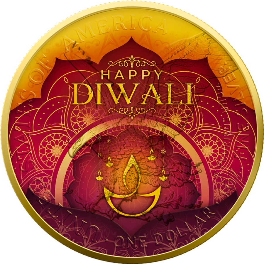 American Eagle 1 oz Silver Coin – Diwali Edition 2025