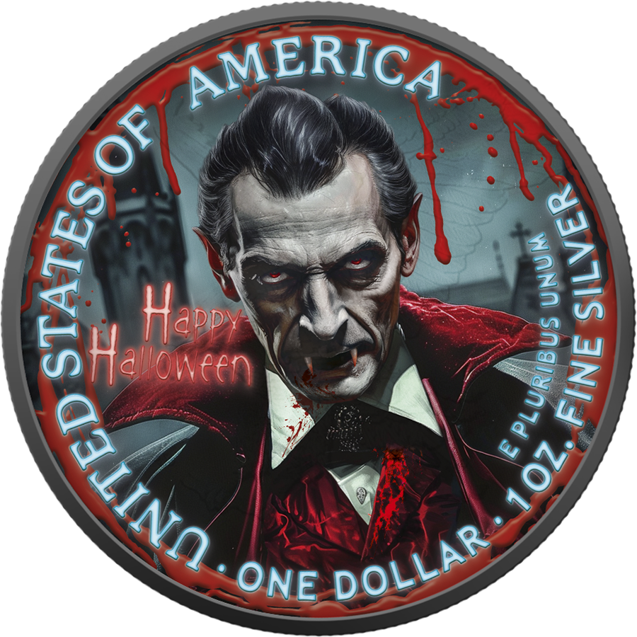 USA 2025 - American Eagle 1 oz Silver Coin – Prince of the Night (Gold, Ruthenium, Colouring)