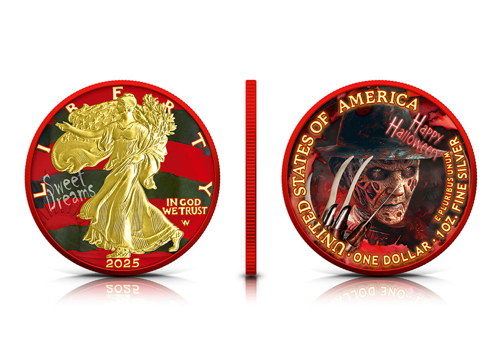 USA 2025 - American Eagle 1 oz Silver Coin – Halloween Trio Set (Creepy Smile, Prince of the Night, Claws of Fear)