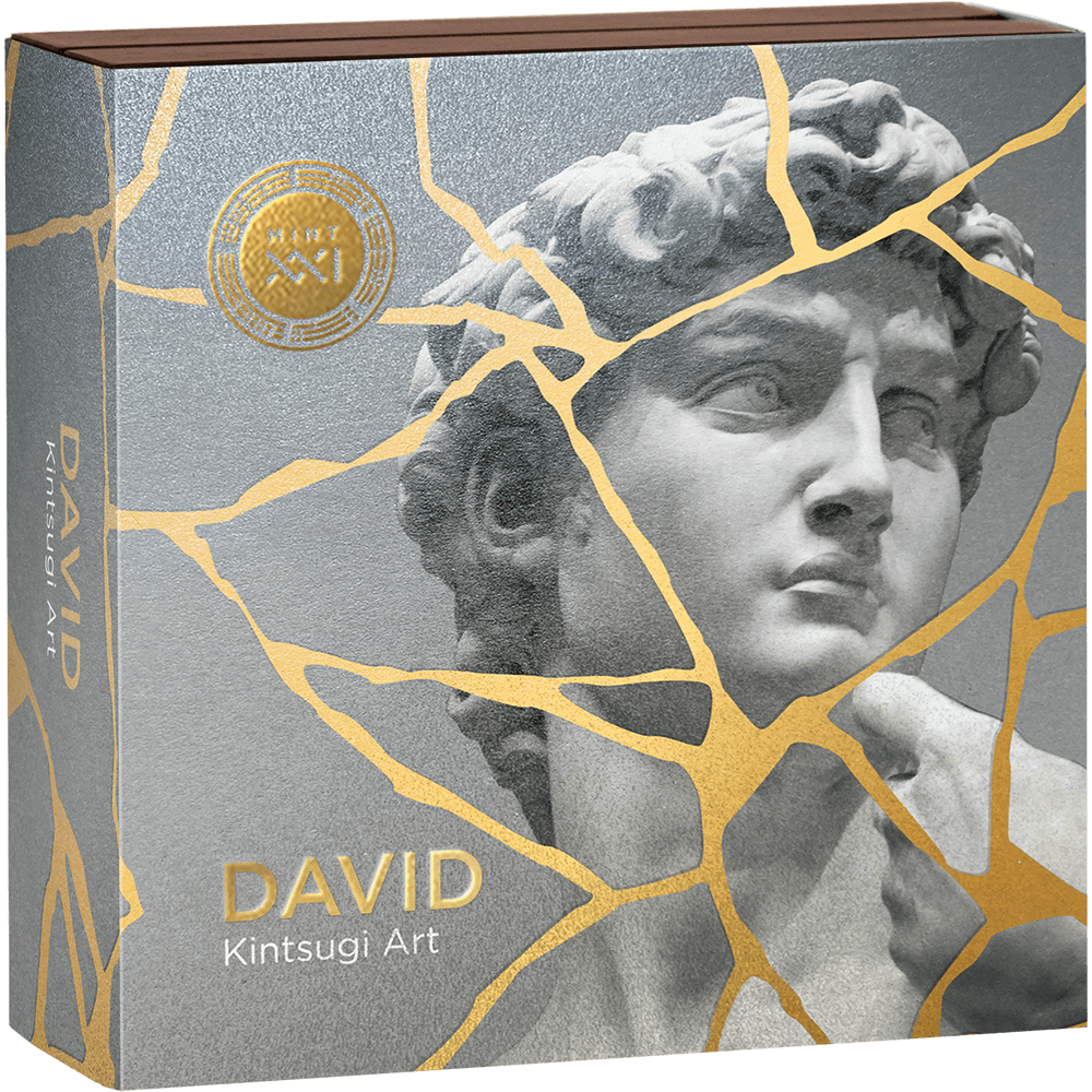 2025 2 oz David – Kintsugi Art High Relief Silver Coin