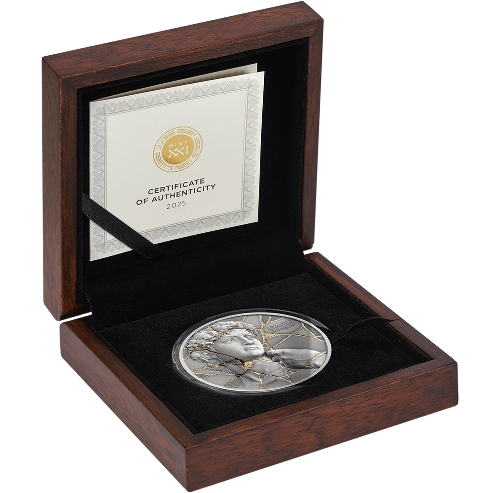 2025 2 oz David – Kintsugi Art High Relief Silver Coin