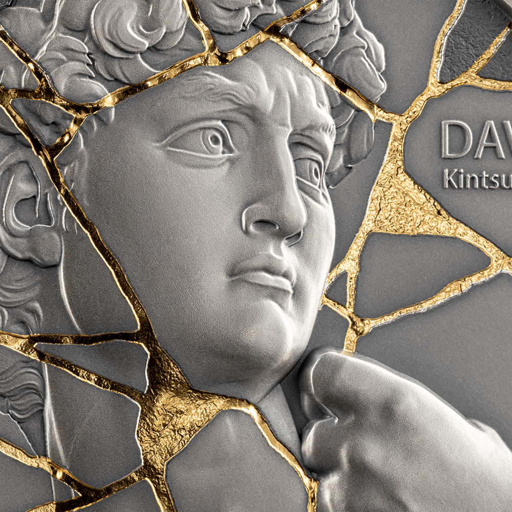 2025 2 oz David – Kintsugi Art High Relief Silver Coin