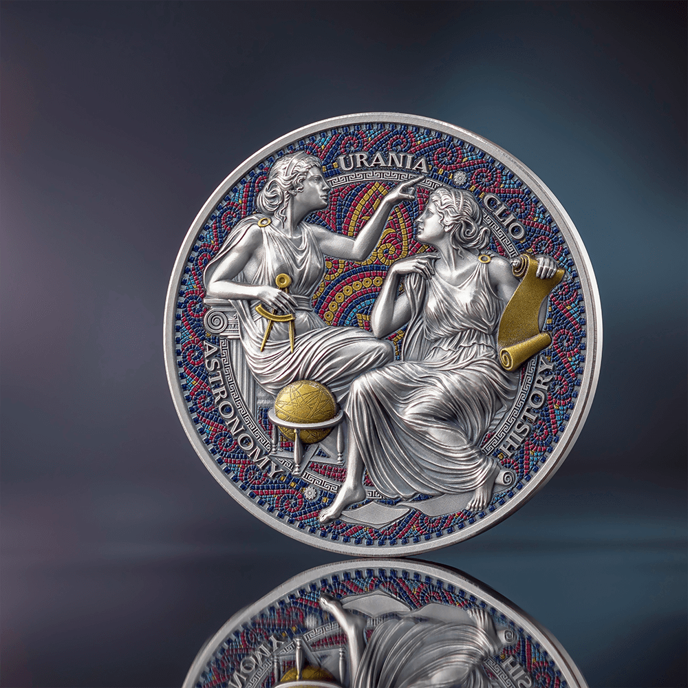Mint XXI – The Nine Muses Clio & Urania 2 oz Silver Coin