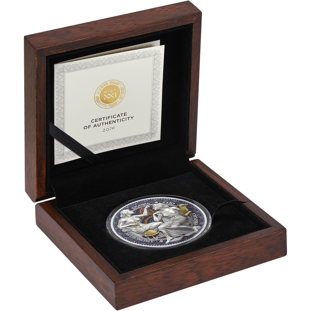 Mint XXI – The Nine Muses Clio & Urania 2 oz Silver Coin