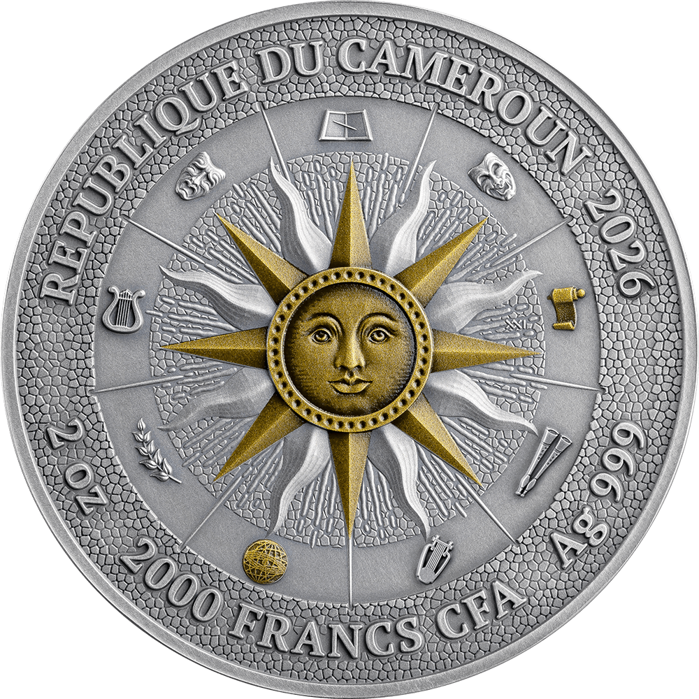 Mint XXI – The Nine Muses – Clio & Urania – Silver 2 oz Coin