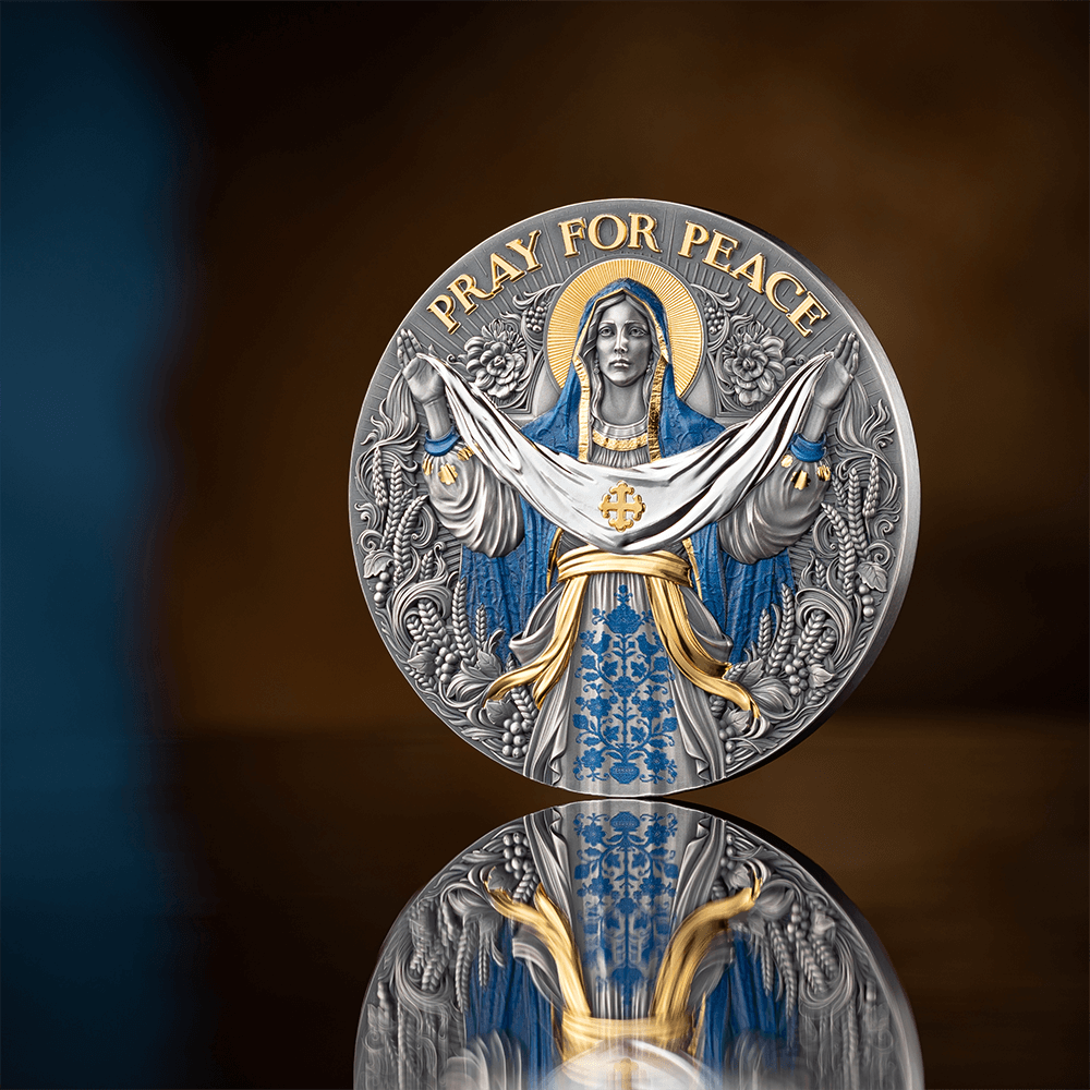 2025 5 oz Orans Pray for Peace Silver High Relief Coin