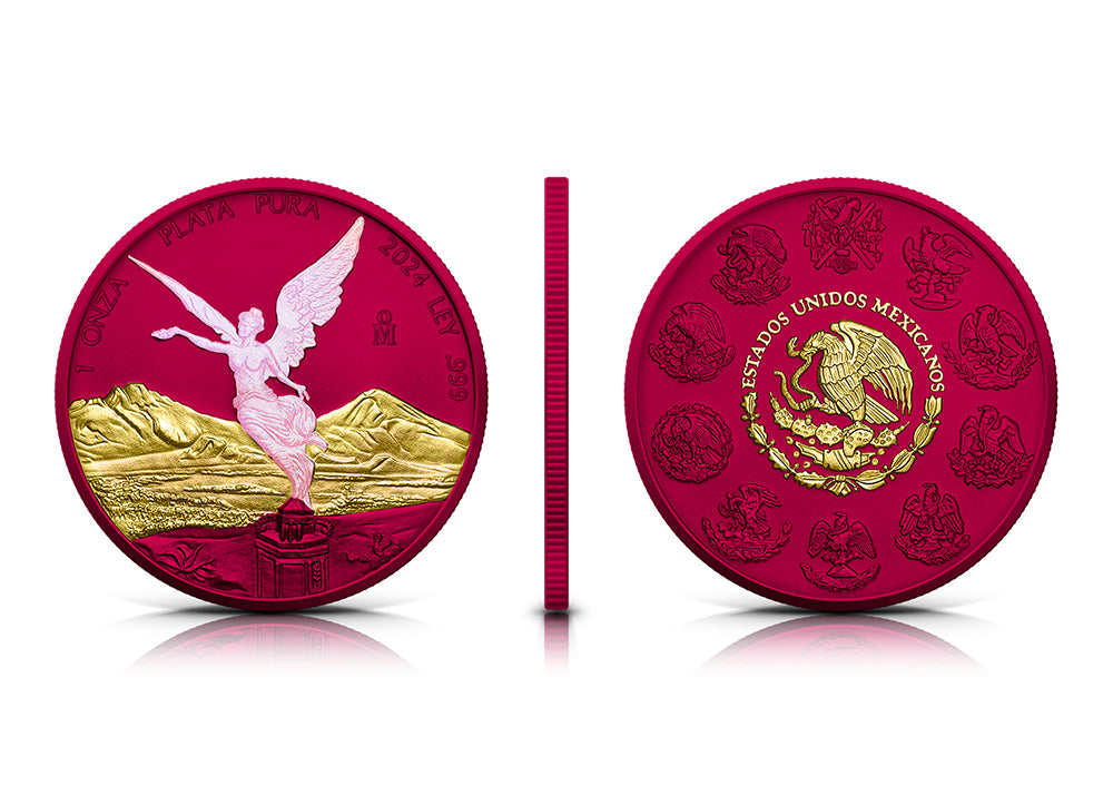 Mexico 2024 – Libertad Space Pink Opal 1 oz Silver Coin – Limited Edition