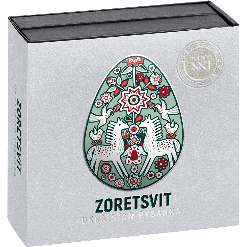 Mint XXI – Ukrainian Pysanka Zoretsvit 1 oz Silver Coin