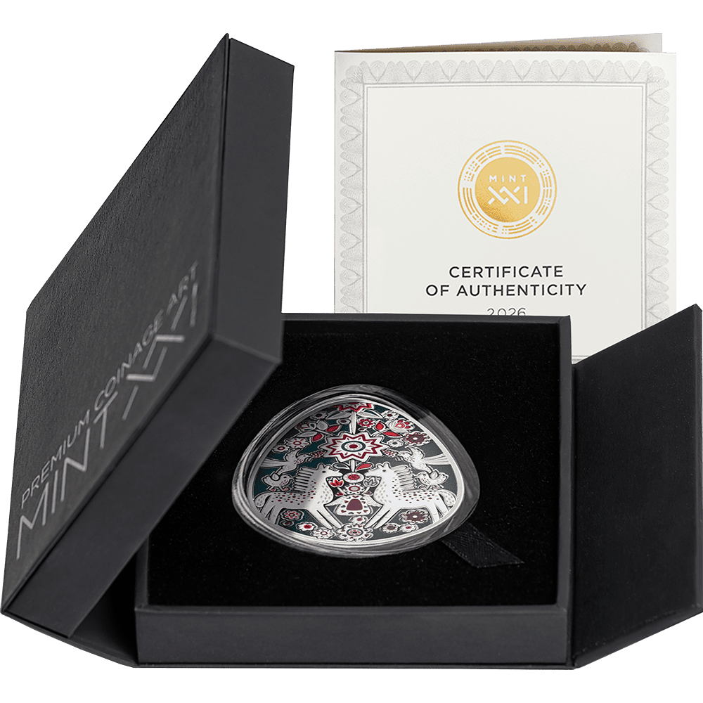 Mint XXI – Ukrainian Pysanka Zoretsvit 1 oz Silver Coin