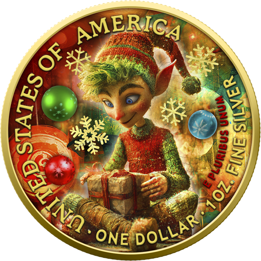 USA 2025 – American Eagle 1 oz Silver Coin – Christmas Elf – Limited Edition
