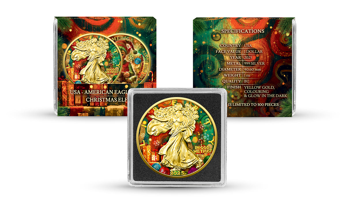 USA 2025 – American Eagle 1 oz Silver Coin – Christmas Elf – Limited Edition