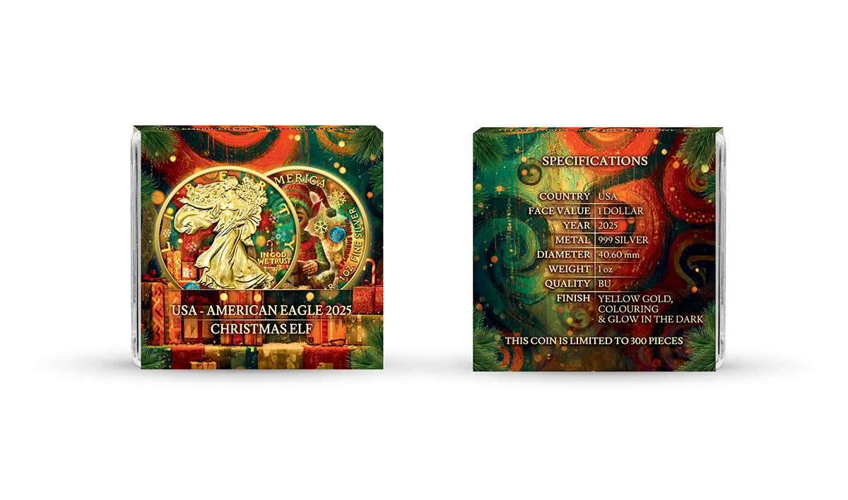 USA 2025 – American Eagle 1 oz Silver Coin – Christmas Elf – Limited Edition