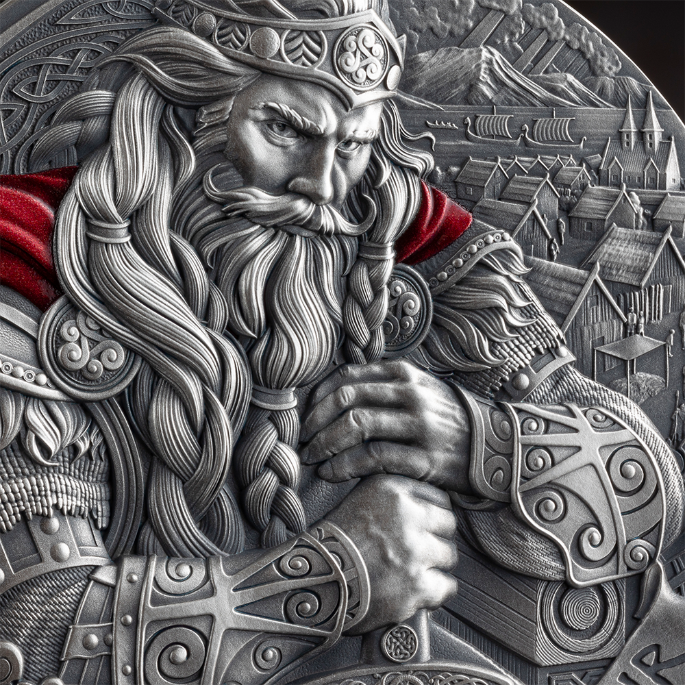2025 2 oz Harald Fairhair Silver Antique Coin