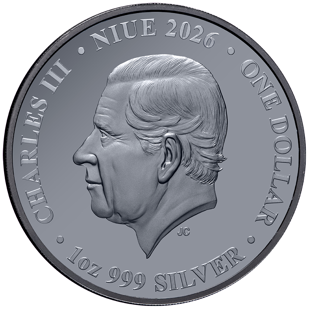 Niue 2026 – Lunar Year of the Horse 1 oz Silver Coin – Black Proof, Gilded