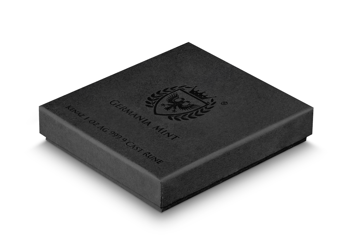 Germania Mint Kenaz 1 oz Silver 999.9 Cast Rune – 2025